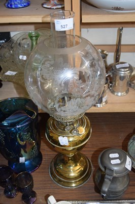 Lot 527 - BRASS BASED OIL LAMP