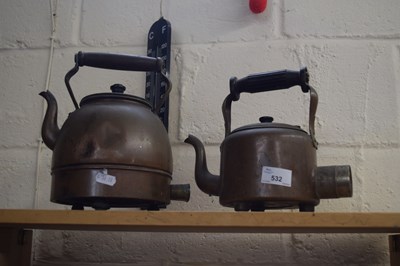 Lot 532 - TWO VINTAGE COPPER KETTLES