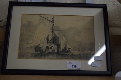 Lot 538 - 19TH CENTURY ENGRAVING, J STANNARD, 'WHERRIES...