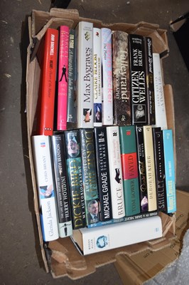 Lot 637 - ONE BOX OF BOOKS TO INCLUDE BRUCE FORSYTH,...