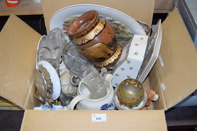 Lot 655 - MIXED LOT:  VARIOUS ASSORTED ORNAMENTS, CHEESE...