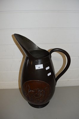 Lot 20 - LARGE ORNATE COPPER JUG