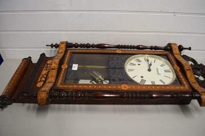 Lot 35 - LATE 19TH CENTURY AMERICAN WALL CLOCK WITH...