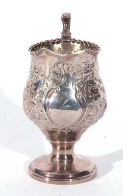 Lot 10 - George III silver cream jug of slender helmet...
