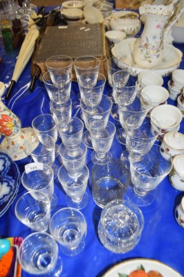 Lot 125 - MIXED LOT:  VARIOUS CLEAR DRINKING GLASSES