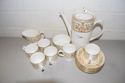 Lot 129 - ROYAL WORCESTER HYDE PARK PATTERN COFFEE SET