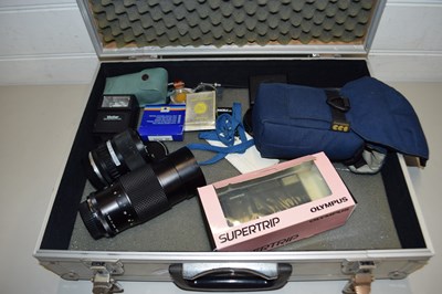 Lot 137 - ALUMINIUM FLIGHT CASE CONTAINING CAMERA LENSES...