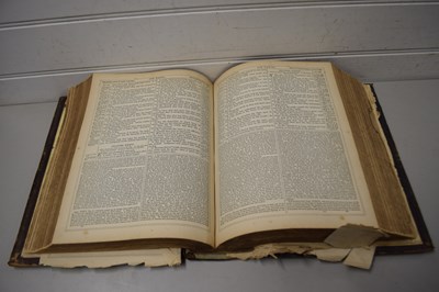 Lot 171 - VICTORIAN FAMILY BIBLE, VERY WORN CONDITION