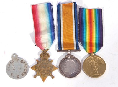 Lot 145 - WWI British medal trio 1914 Star, 1914-18 war...