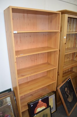 Lot 718 - MODERN LIGHT WOOD EFFECT BOOK CASE CABINET