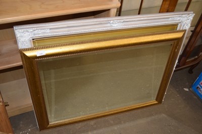 Lot 729 - TWO MODERN BEVELED RECTANGULAR WALL MIRRORS...