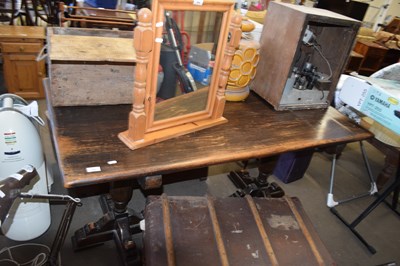 Lot 768 - 20TH CENTURY OAK REFECTORY STYLE DINING TABLE...