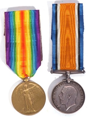 Lot 265 - WWI medal pair, war medal, victory medal, to...