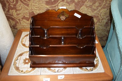 Lot 825 - HARD WOOD DESK TOP LETTER RACK