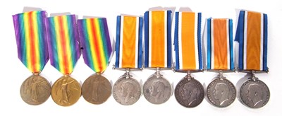 Lot 284 - Quantity of 8 WWI medals to ASC; war medal to...