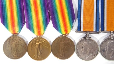 Lot 284 - Quantity of 8 WWI medals to ASC; war medal to...