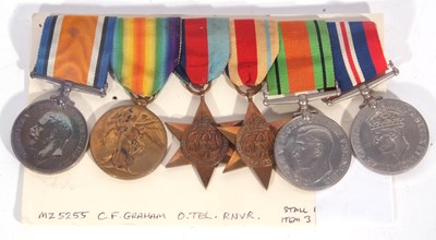 Lot 135 - WWI and WWII medal group to M2 5255 CF Graham,...