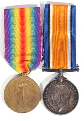 Lot 153 - WWI medal pair - war medal and victory medal...
