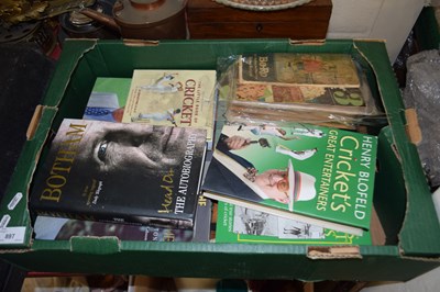 Lot 897 - BOX OF VARIOUS CRICKET RELATED BOOKS