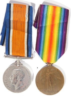 Lot 287 - WWI British medal group pair of war medal and...