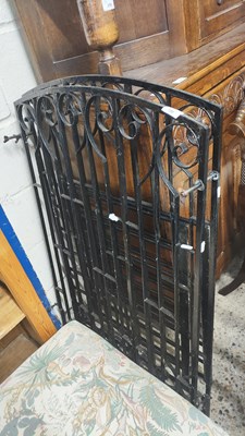 Lot 196 - FOUR BLACK PAINTED IRON GRILL PANELS