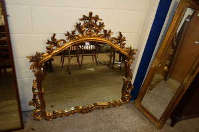 Lot 283 - CONTEMPORARY WALL MIRROR IN GILT EFFECT...