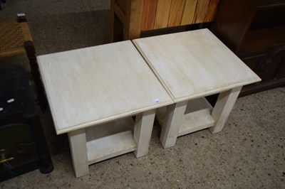 Lot 308 - PAIR OF WHITE PAINTED COFFEE TABLES