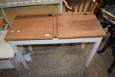 Lot 223 - VINTAGE DOUBLE SCHOOL DESK