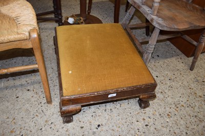 Lot 228 - EARLY 20TH CENTURY FOOTSTOOL WITH BALL AND...