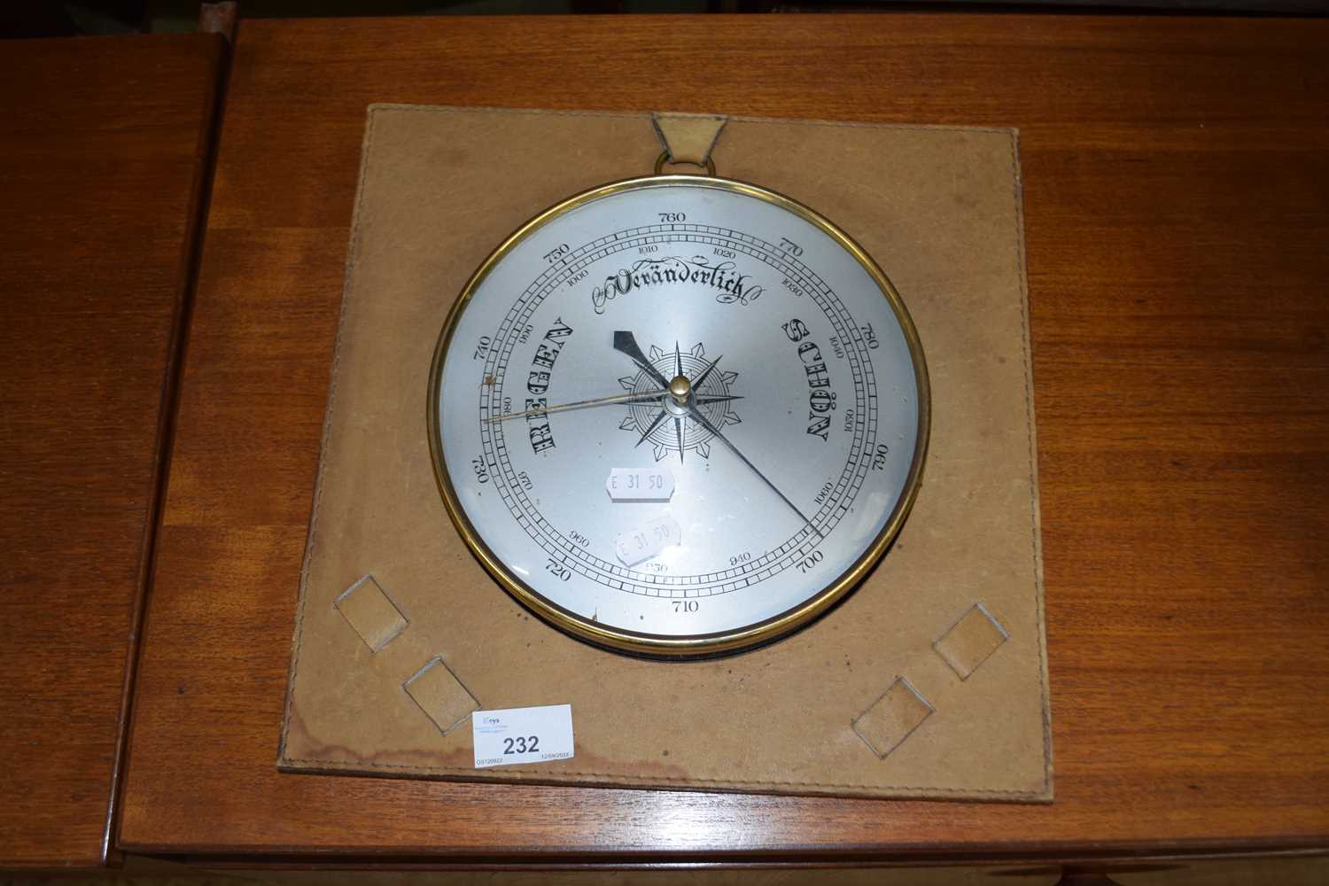 Lot 232 - 20TH CENTURY GERMAN BAROMETER