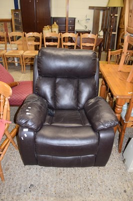 Lot 245 - LEATHER RECLINING CHAIR