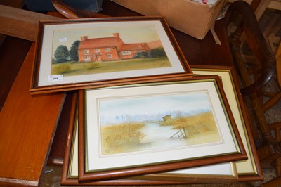 Lot 299 - GROUP OF FOUR VARIOUS CONTEMPORARY WATERCOLOUR...