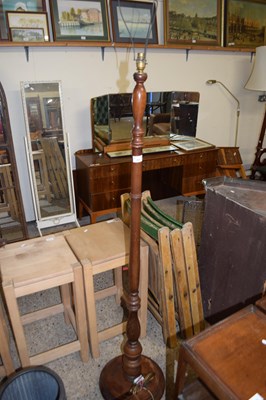 Lot 304 - HARDWOOD STANDARD LAMP