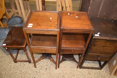 Lot 305 - TWO GEORGIAN MAHOGANY BEDSIDE CABINETS