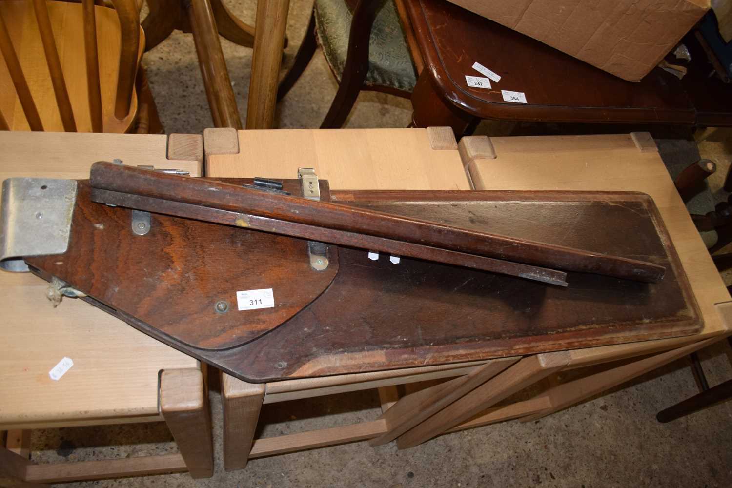 Lot 311 - VINTAGE WOODEN BOAT RUDDER