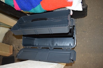 Lot 911 - BLACK PLASTIC TOOL BOX