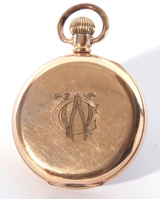 Lot 185 - Review gold plated pocket watch. The watch has...