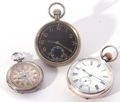 Lot 194 - Lot of three pocket watches one hallmarked for...