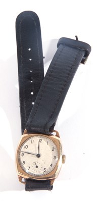 Lot 197 - Vintage gents 9 carat gold Enicar wristwatch....