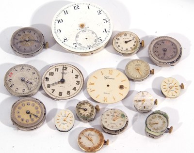 Lot 227 - Mixed lot of wristwatch movements and a pocket...