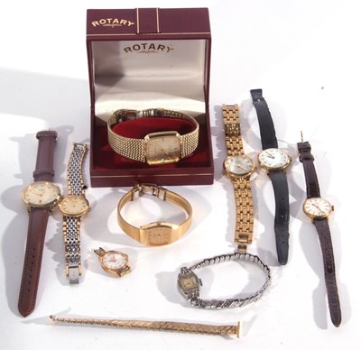 Lot 236 - Mixed lot of eight ladies wristwatches and one...