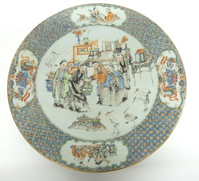 Lot 2 - Chinese Porcelain dish with polychrome...