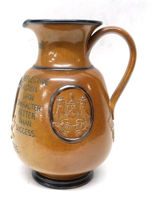 Lot 41 - Lambeth Doulton jug commemorating the Leeds...