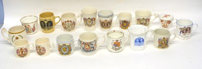 Lot 48 - Quantity of cups and mugs commemorating royalty