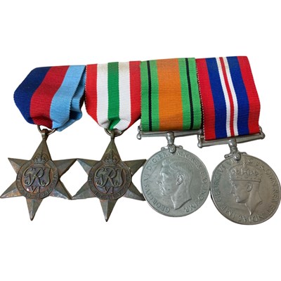 Lot 45 - WWII medal group, 1939-45 star, Italy star,...