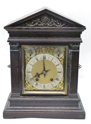 Lot 80 - Mantel clock late 19th Century in oak case ,...