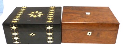 Lot 81 - Quantity of boxes some with mother of pearl inlay