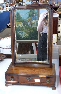 Lot 93 - 19th century dressing table mirror with three...