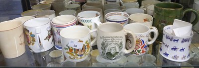 Lot 98 - Quantity of commemorative mugs, royalty and...