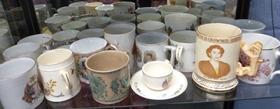 Lot 110 - Quantity of commemorative mugs, royalty and...